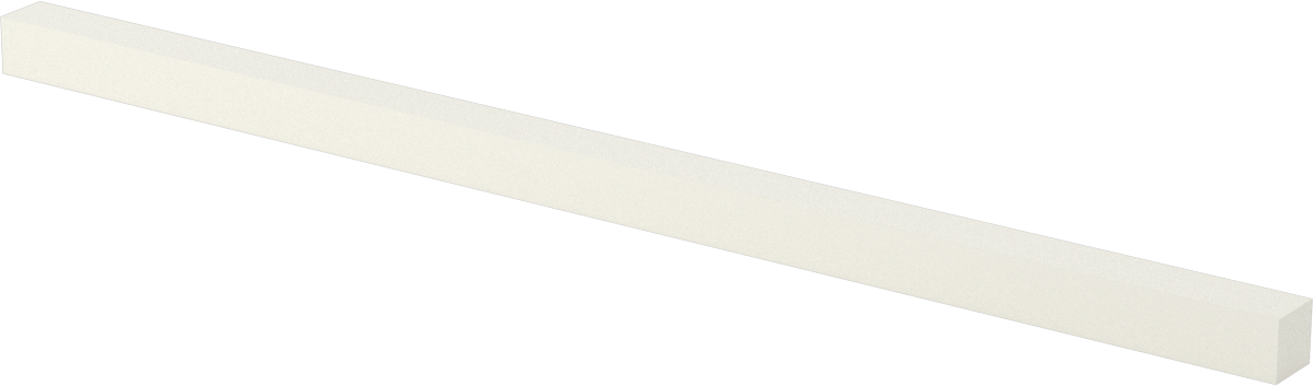 Elektrik Yalıtımlı Bor Nitrür Seramik, Bar, 12" Uzunluk, 1/2" Kalınlık, 1/2" Genişlik