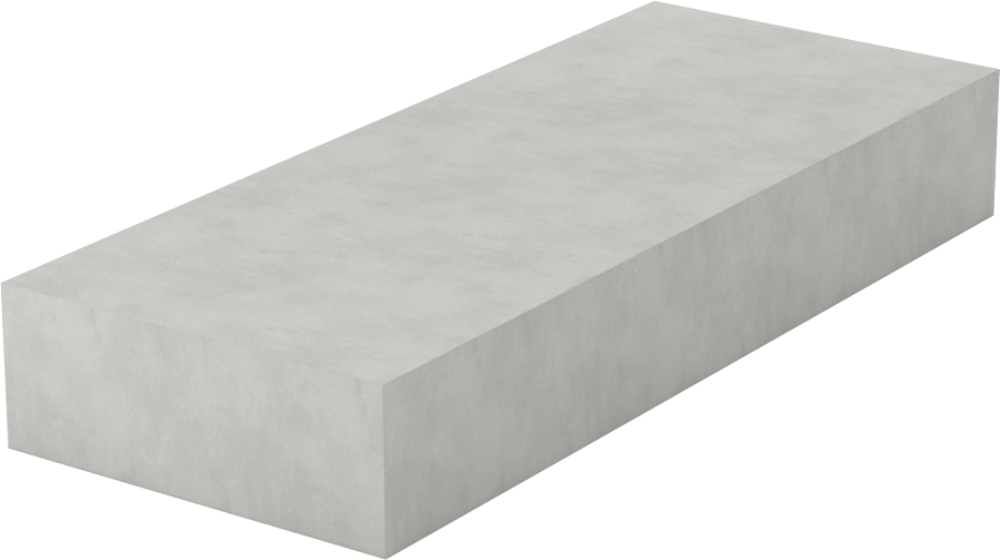 Kolay İşlenebilir Cam-Mika Seramik, -330° ila 930°F, 2“ x 5” Levha, 3/4" Kalınlık