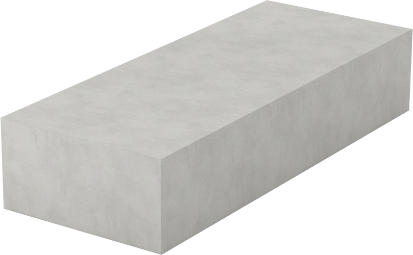 Kolay İşlenebilir Cam-Mika Seramik, -330° ila 930°F, 2“ x 5” Levha, 1" Kalınlık