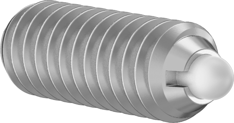 Uzun Asetal Plastik Burunlu Çelik Yaylı Piston, Yarık, Çinko Kaplamalı, 8-32 Boyut, 0,5-1,5 lbs. Burun Kuvveti