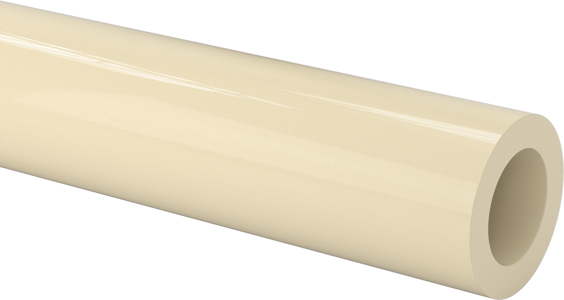 İşlenmesi Kolay Aşınmaya Dayanıklı Döküm Naylon Boru, 2-3/4" OD, 1-3/4" ID