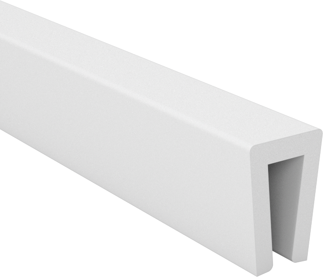 Polietilen Plastik Kenar Çıtası, 1/16“ Genişlik x 5/32” İç Yükseklik, 1/8" Dış Genişlik