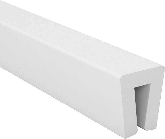 Polietilen Plastik Kenar Çıtası, 1/16“ Genişlik x 5/32” İç Yükseklik, 11/64" Dış Genişlik