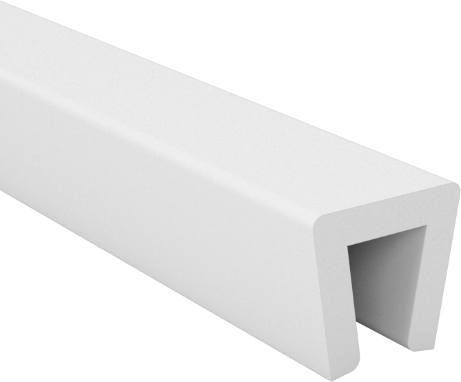 Polietilen Plastik Kenar Çıtası, 1/8“ Genişlik x 11/64” İç Yükseklik