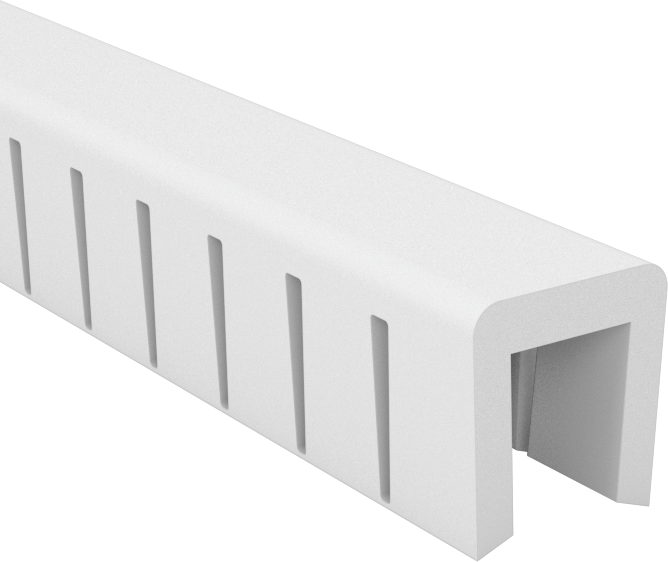 Polietilen Plastik Kenar Çıtası, Ekstra Esnek, 1/8“ Genişlik x 11/64” İç Yükseklik