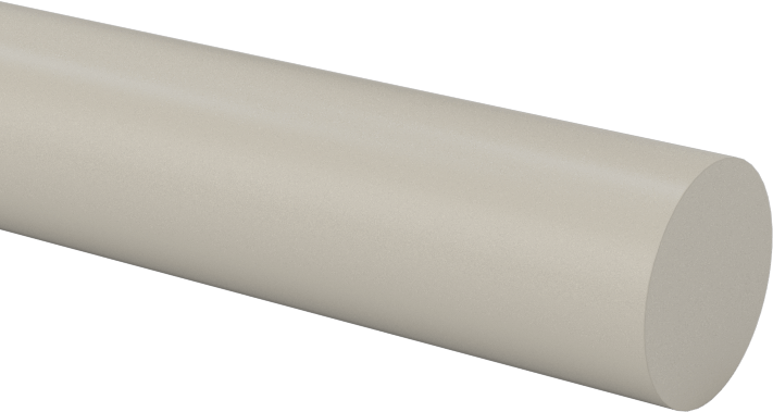 Aşınmaya ve Kimyasallara Dayanıklı PEEK Çubuk, Bej, 3/8" Çap