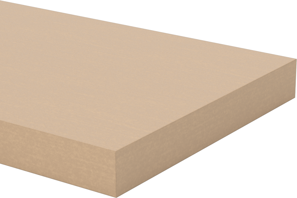 HDPE Sentetik Ahşap, Kahverengi, 3/4“ x 5-1/2” x 12 Fit Uzunluk