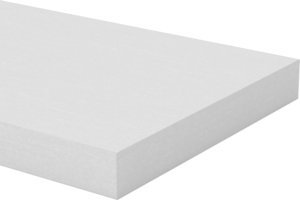 HDPE Sentetik Ahşap, Beyaz, 3/4“ x 5-1/2” x 6 Fit Uzunluk