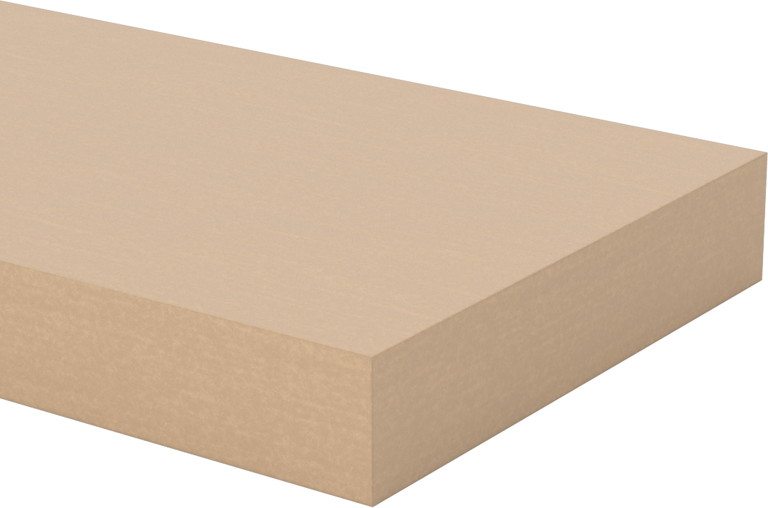 HDPE Sentetik Ahşap, Kahverengi, 1-1/2“ x 7-1/2” x 6 Fit Uzunluk