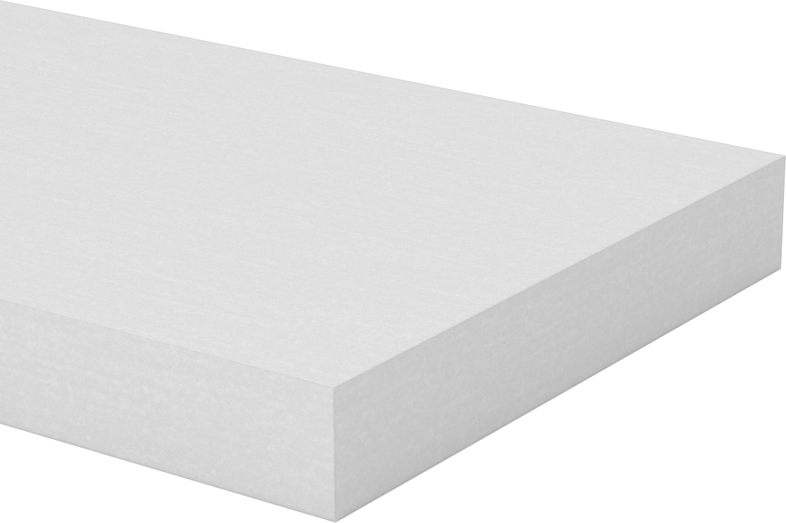HDPE Sentetik Ahşap, Beyaz, 1-1/2“ x 9-1/2” x 6 Fit Uzunluk
