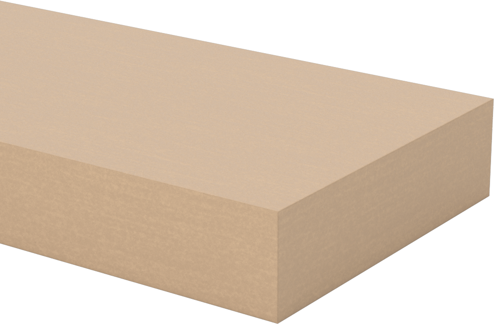 HDPE Sentetik Ahşap, Kahverengi, 1-1/2“ x 5-1/2” x 12 Fit Uzunluk
