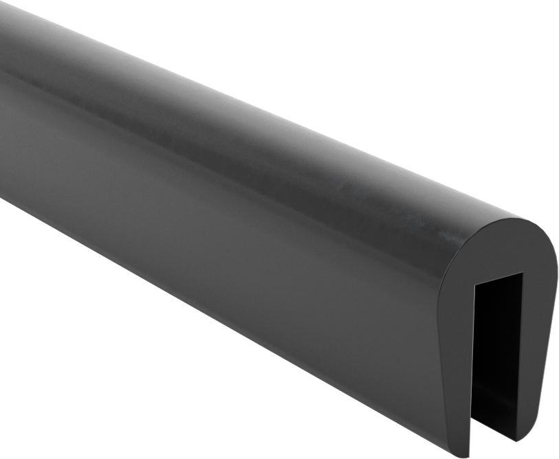 Neopren Kauçuk Kenar Çıtası, 3/16“ Genişlik x 9/16” İç Yükseklik