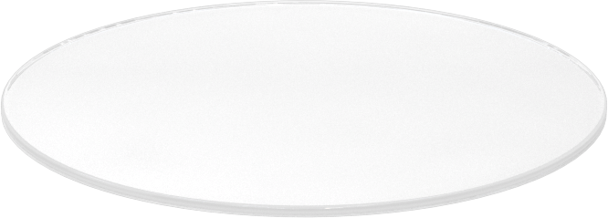 Şeffaf Polikarbonat Disk, 1/16" Uzunluk, 4" Çap