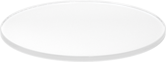 Şeffaf Polikarbonat Disk, 1/8" Uzunluk, 4" Çap