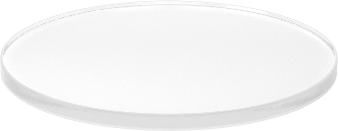 Şeffaf Polikarbonat Disk, 3/16" Uzunluk, 4" Çap