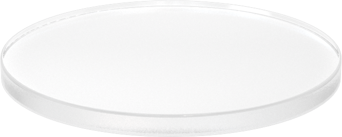 Şeffaf Polikarbonat Disk, 1/4" Uzunluk, 4" Çap