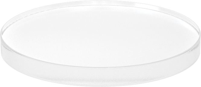 Şeffaf Polikarbonat Disk, 3/8" Uzunluk, 4" Çap