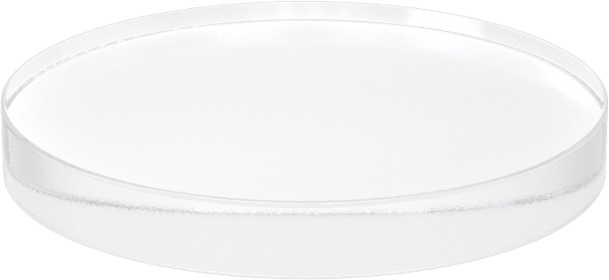 Şeffaf Polikarbonat Disk, 1/2" Uzunluk, 4" Çap