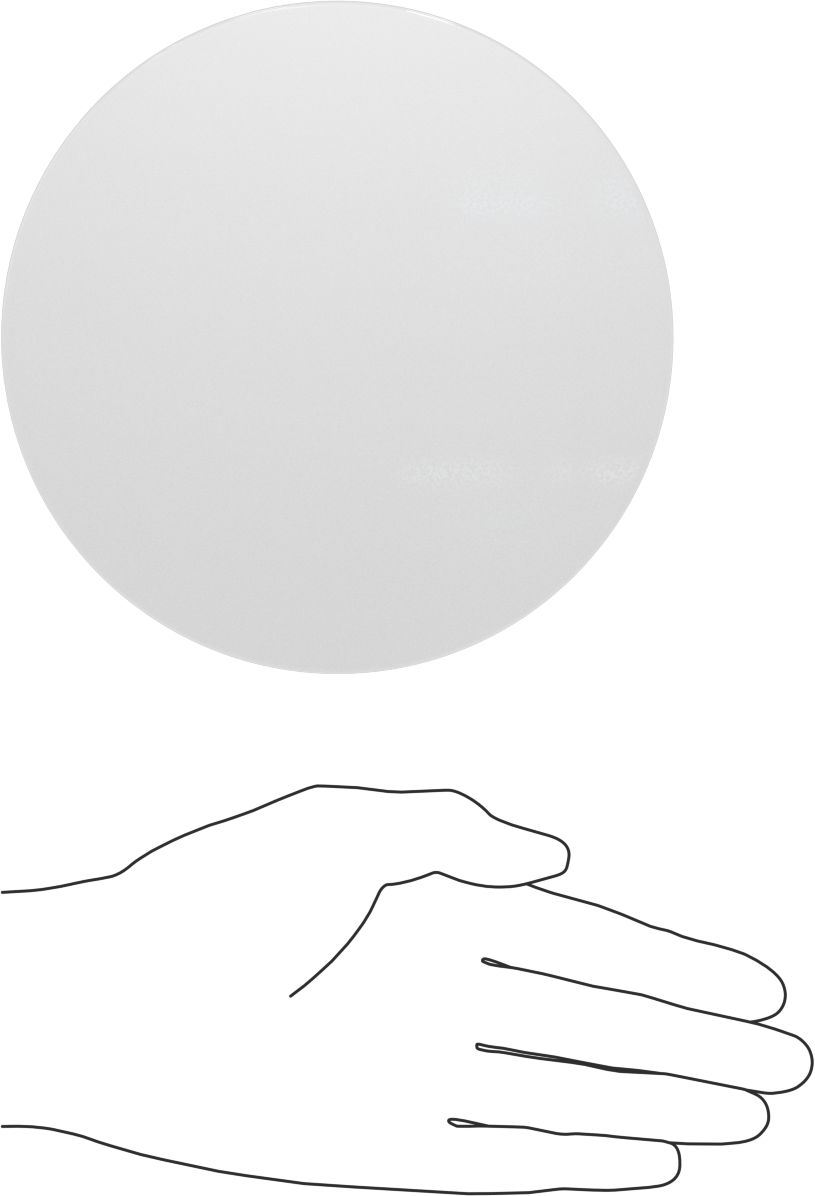 Şeffaf Polikarbonat Disk, 1/8" Uzunluk, 6" Çap