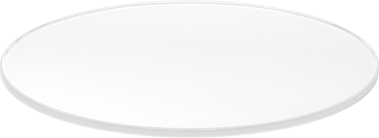 Şeffaf Polikarbonat Disk, 1/8" Uzunluk, 6" Çap