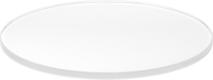 Şeffaf Polikarbonat Disk, 3/16" Uzunluk, 6" Çap