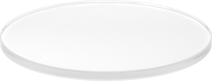 Şeffaf Polikarbonat Disk, 1/4" Uzunluk, 6" Çap