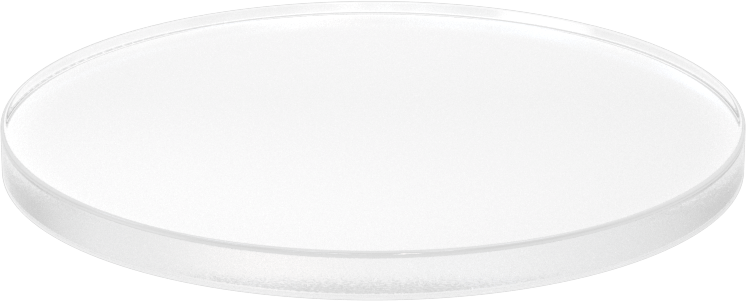 Şeffaf Polikarbonat Disk, 3/8" Uzunluk, 6" Çap