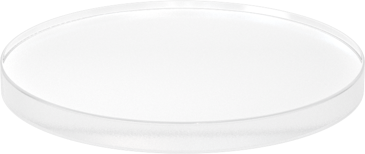 Şeffaf Polikarbonat Disk, 1/2" Uzunluk, 6" Çap