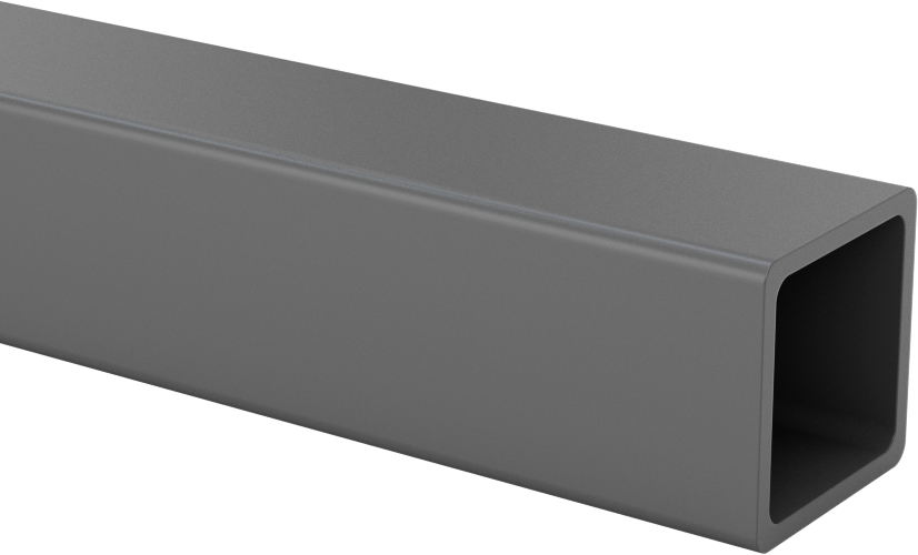 Kimyasallara Dayanıklı Dikdörtgen PVC Boru, 3/4“ x 3/4” Dış Boyut, 5 Fit Uzunluk