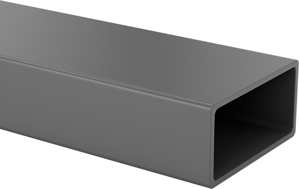 Kimyasallara Dayanıklı Dikdörtgen PVC Boru, 1-3/8“ x 2-3/4” Dış Boyut, 5 Fit Uzunluk
