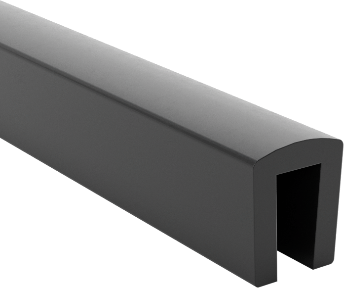 SBR Kauçuk Kenar Çıtası, 1/8" İç Genişlik, 1/4" İç Yükseklik