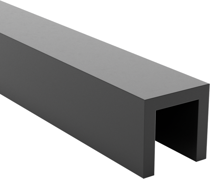 SBR Kauçuk Kenar Çıtası, 1/4" İç Genişlik, 5/16" İç Yükseklik
