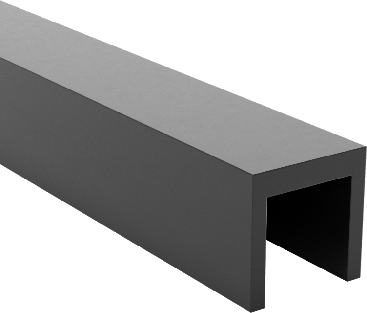 SBR Kauçuk Kenar Çıtası, 3/8" İç Genişlik, 13/32" İç Yükseklik