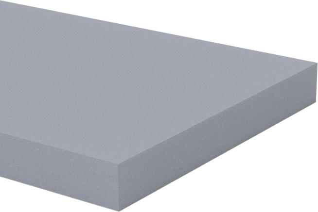 Ultra Uyumlu Hafif Hizmet Vinil Köpük Şerit, Arka Yüzü Yapışkanlı, Gri, 1" Genişlik, 1/8" Kalınlık, 100 Fit Uzunluk