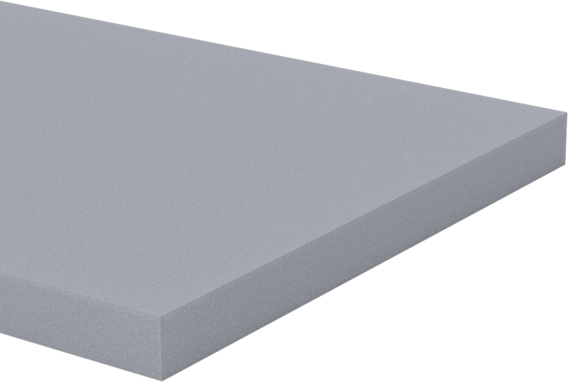 Ultra Uyumlu Hafif Hizmet Vinil Köpük Şerit, Arka Yüzü Yapışkanlı, Gri, 3" Genişlik, 1/4" Kalınlık, 50 Fit Uzunluk