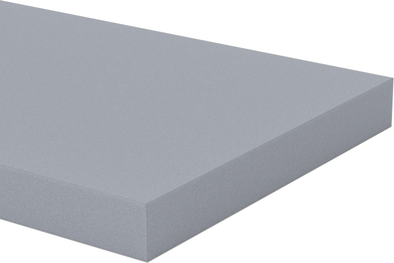 Ultra Uyumlu Hafif Hizmet Vinil Köpük Şerit, Arka Yüzü Yapışkanlı, Gri, 3" Genişlik, 3/8" Kalınlık, 25 Fit Uzunluk