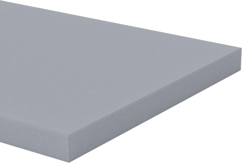 Ultra Uyumlu Hafif Hizmet Vinil Köpük Şerit, Arka Yüzü Yapışkanlı, Gri, 6" Genişlik, 1/2" Kalınlık, 25 Fit Uzunluk