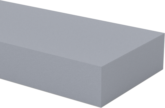 Ultra Uyumlu Hafif Hizmet Vinil Köpük Şerit, Arka Yüzü Yapışkanlı, Gri, 3/4" Genişlik, 1/4" Kalınlık, 50 Fit Uzunluk