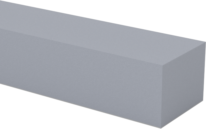 Ultra Uyumlu Hafif Hizmet Vinil Köpük Şerit, Arka Yüzü Yapışkanlı, Gri, 1/2" Genişlik, 3/8" Kalınlık, 25 Fit Uzunluk
