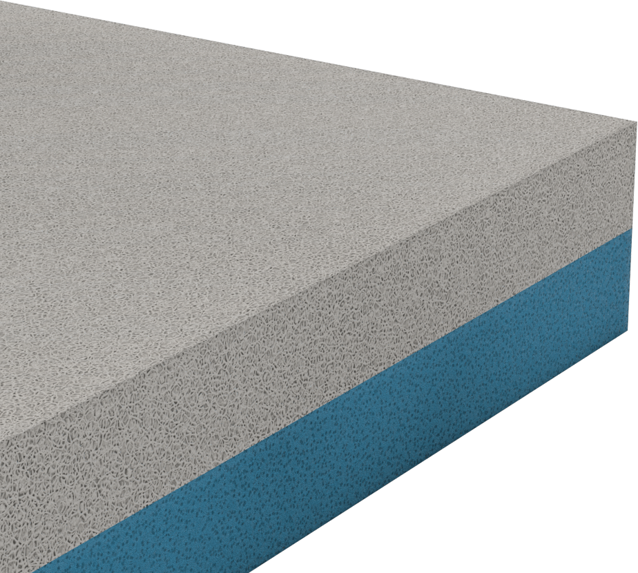 Çift Renkli Alet Düzenleme Köpüğü, 12" x 12", 1“ Kalınlıkta Gri, Yapışkanlı ve 1” Kalınlıkta Mavi