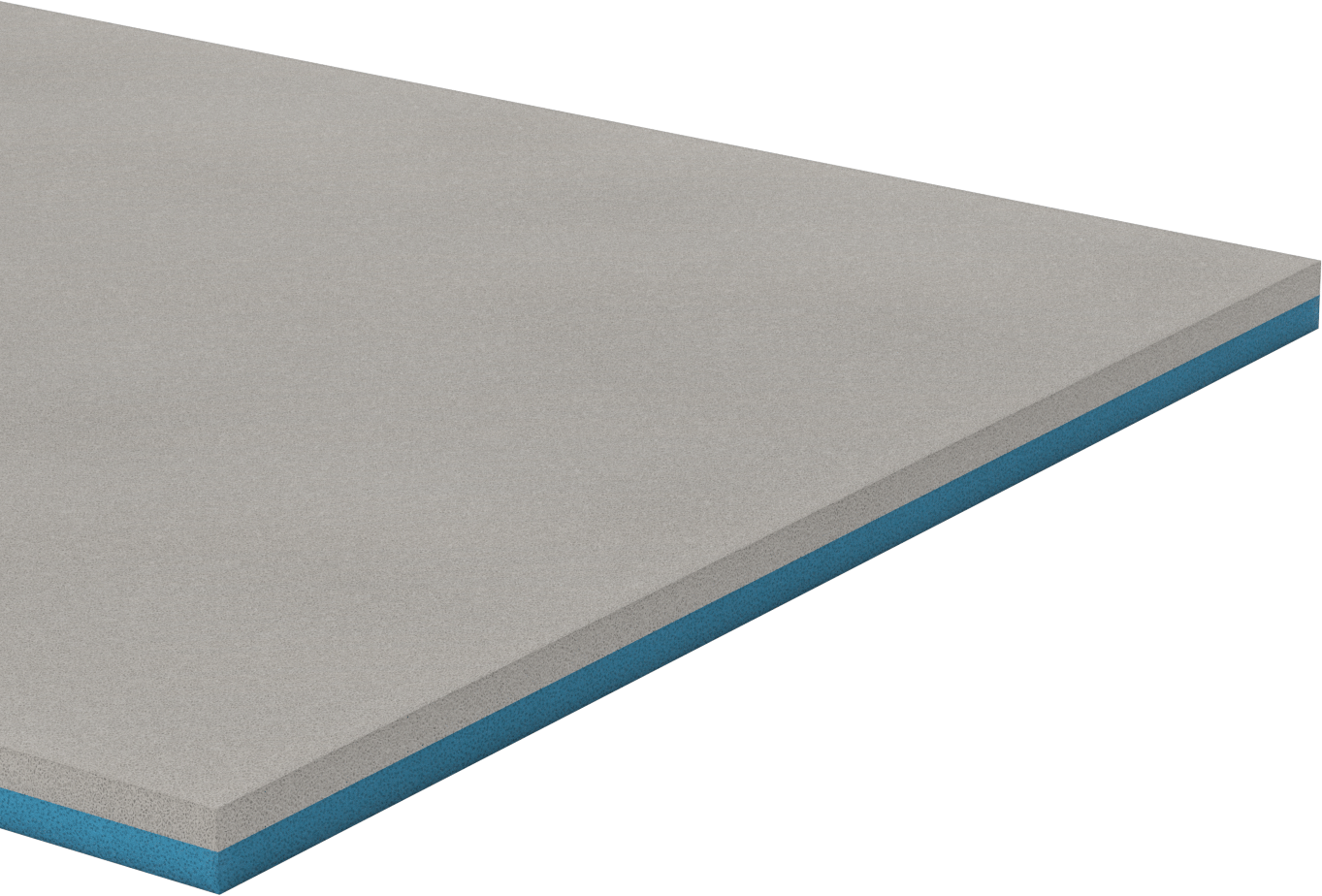 Çift Renkli Alet Düzenleme Köpüğü, 24" x 27", 1/2“ Kalınlık Gri, Yapışkanlı ve 1/2” Kalınlık Mavi