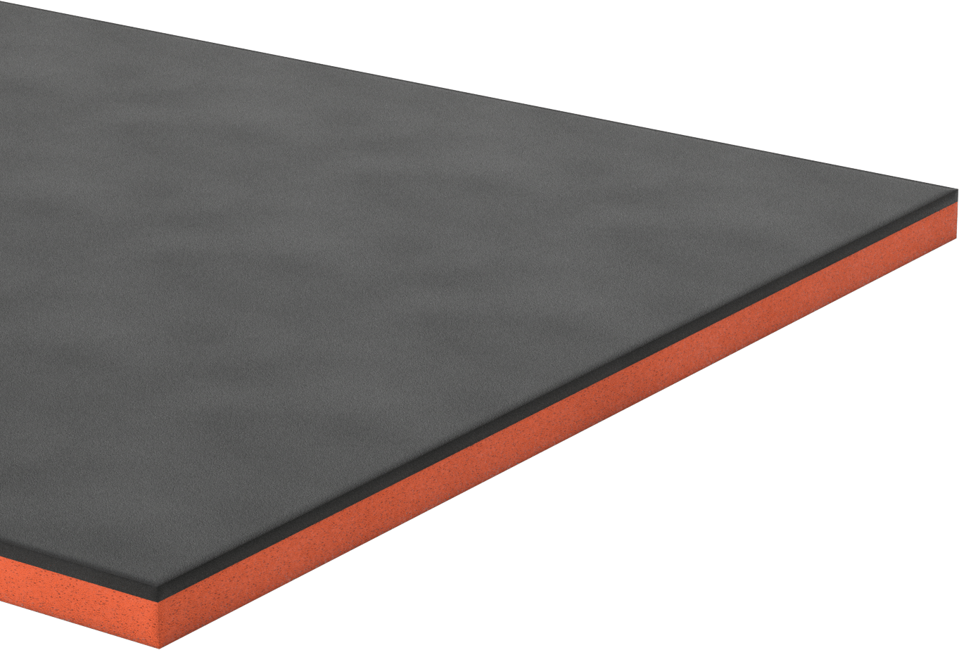 Çift Renkli Alet Düzenleme Köpüğü, 24" x 27", 1/4“ Kalınlıkta Siyah, Yapışkanlı ve 3/4” Kalınlıkta Kırmızı