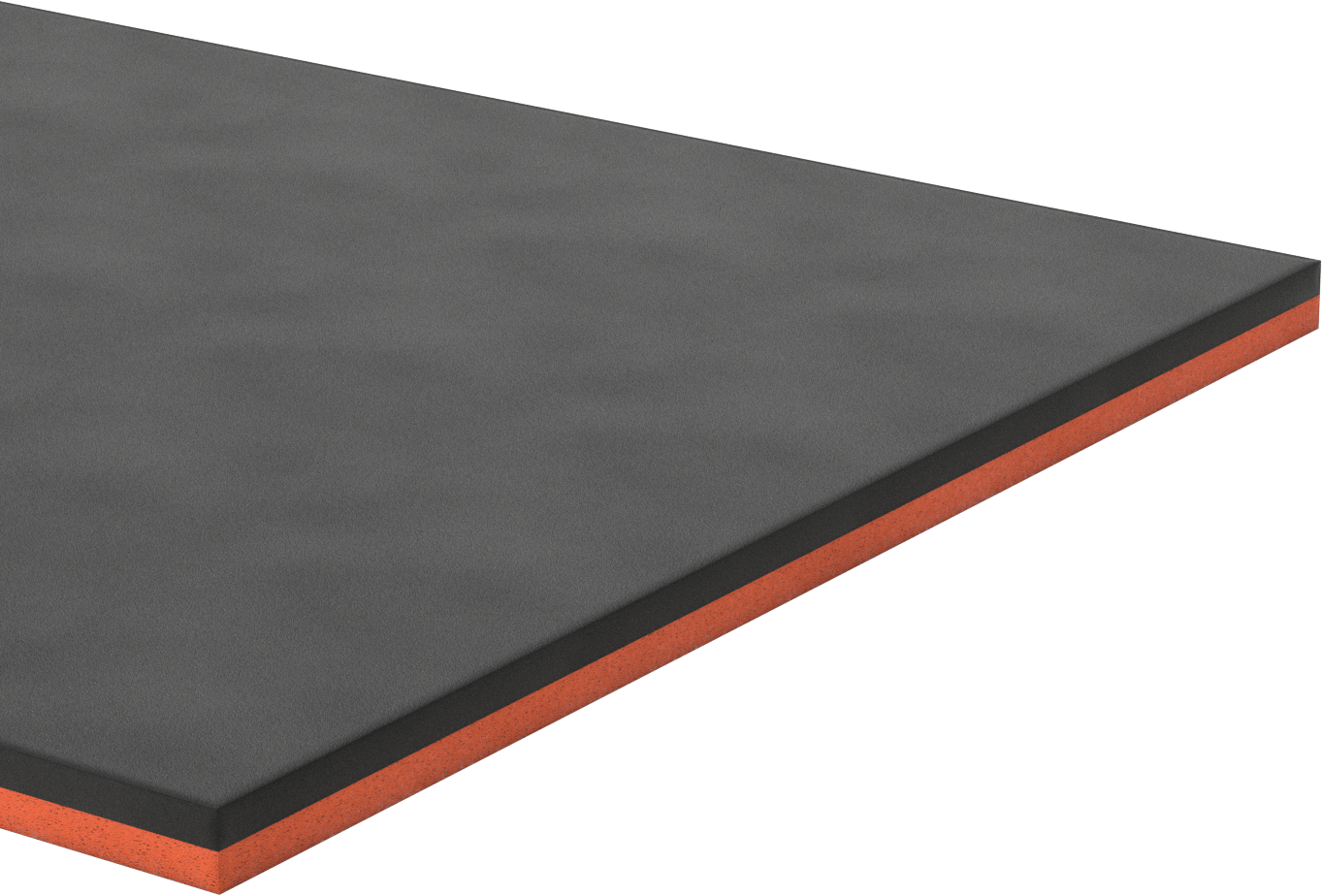 Çift Renkli Alet Düzenleme Köpüğü, 24" x 27", 1/2“ Kalınlığında Siyah, Yapışkanlı ve 1/2” Kalınlığında Kırmızı