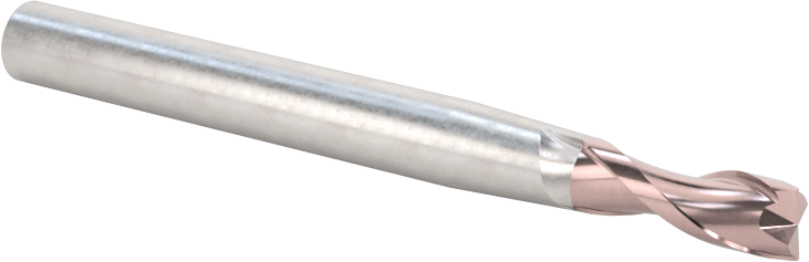 TiCN Kaplamalı Karbür Kare Uçlu Freze, 2 Yiv, 5/32" Freze Çapı, 2" Toplam Uzunluk