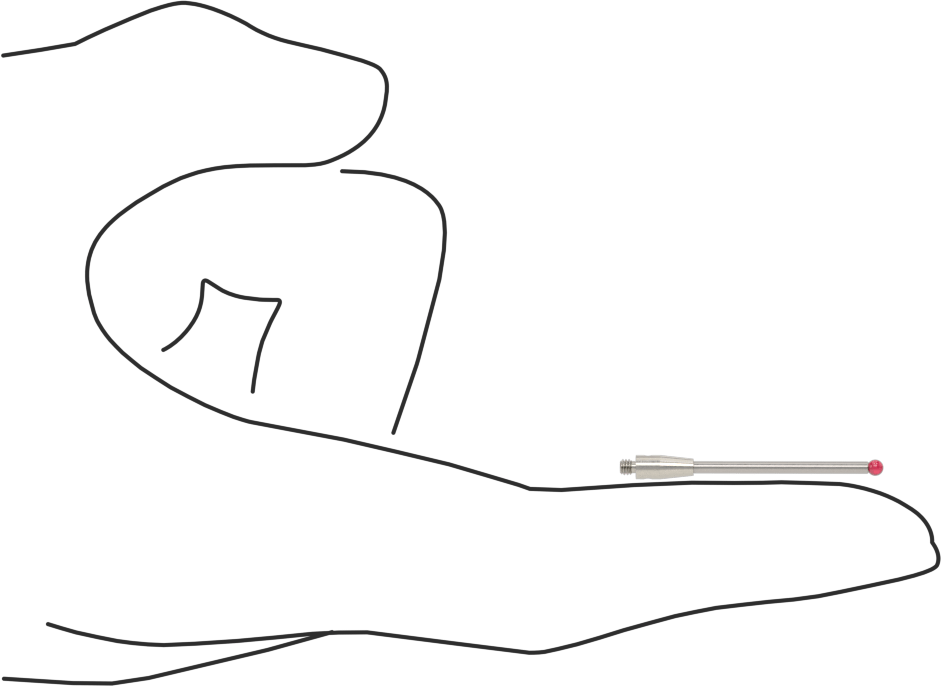 Renishaw Prob İğnesi, Yakut Top Uçlu, M2 x 0.4 mm, Model Numarası A-5003-0036