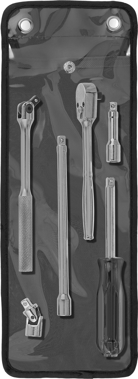 6 Parça 1/4" Kare Tahrikli Cırcır Anahtarı ve Adaptör Seti