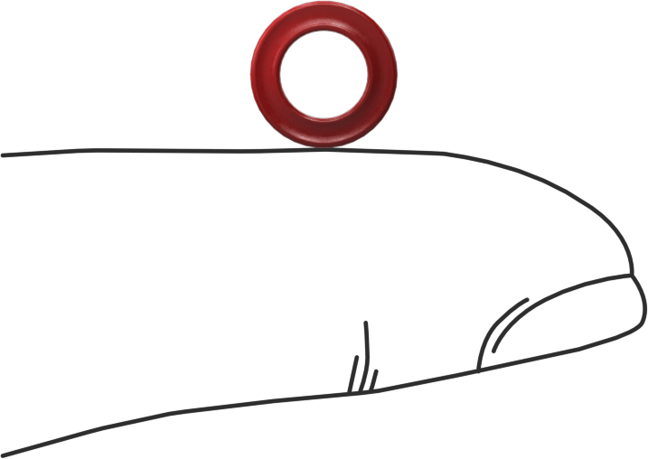 X-Profil Yüksek Sıcaklık Silikon O-Ring, 1/16 Kesirli Genişlik, Dash Numarası 009