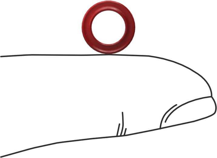 X-Profil Yüksek Sıcaklık Silikon O-Ring, 1/16 Kesirli Genişlik, Dash Numarası 010