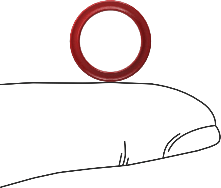 X-Profil Yüksek Sıcaklık Silikon O-Ring, 1/16 Kesirli Genişlik, Dash Numarası 013