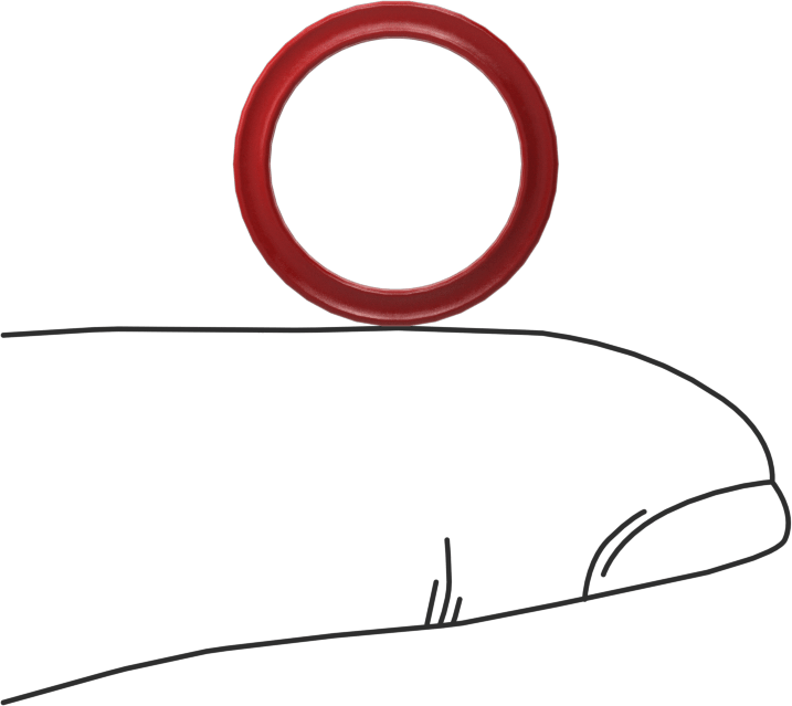 X-Profil Yüksek Sıcaklık Silikon O-Ring, 1/16 Kesirli Genişlik, Dash Numarası 014